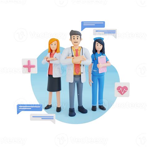 Doctors And Health Workers 3d Character Illustration 11356176 Png