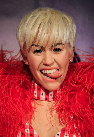 OMG Miley Cyrus Madame Tussauds Wax Figure Serves Up Some Susan