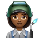 Profesional Industrial Mujer Tono De Piel Oscuro Medio Emoji