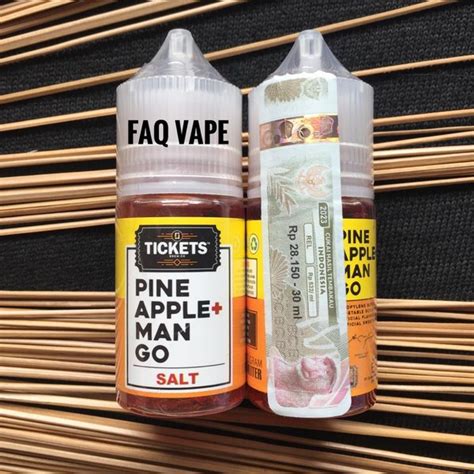 Jual Tickets Brew Pineapple Mango Ml Salt Nic Liquid Vape By Ejm