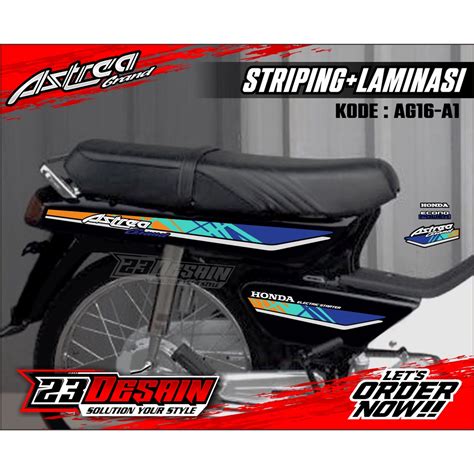 Jual Striping Sticker Honda Astrea Grand Bulus Tahun 1993 Sticker