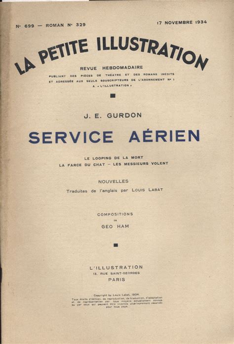 La petite illustration Roman Service aérien Le looping de la mort