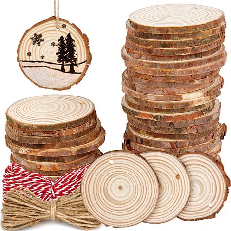 Amazon Wood Ornaments Pcs Inches Gbivbe Wood Slices