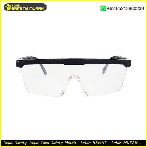 kacamata las kotak clear bening  pro gurinda safety glasses proyek