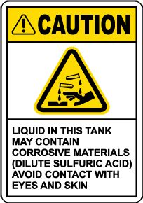 Sulfuric Acid Safety Signs Get 10 Off Now