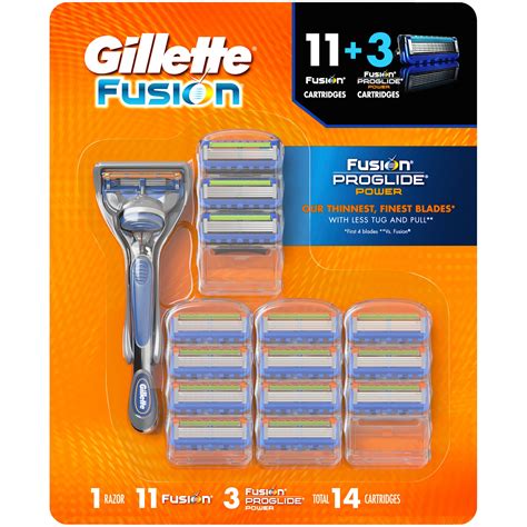 Gillette® Fusion® Razor And Razor Cartrides With Proglide® Power Razor