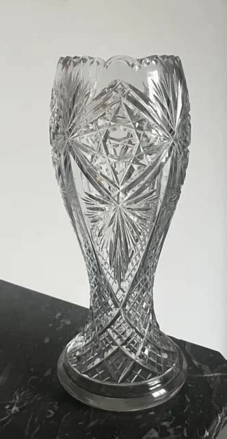 Superbe Grand Vase En Cristal Taill De Baccarat Catalogu Cm Eur