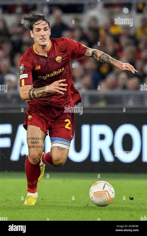 Nicolo Zaniolo Of AS Roma In Action During The Europa League Group C