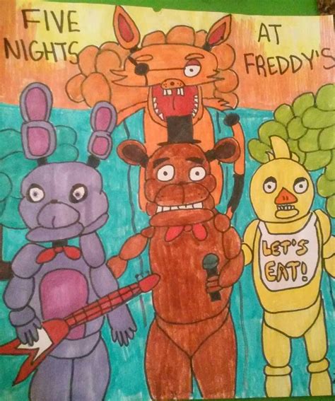 Five Nights At Freddy S Celebrate Poster With Foxy By MaryPilgrim On