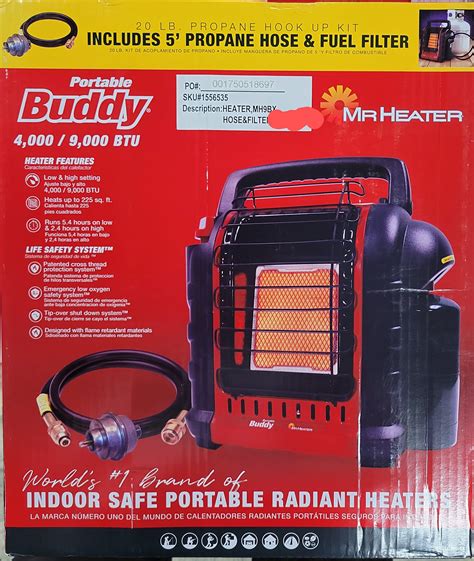 Buy Mr Heater F232000 Mh9bx Buddy 4 000 9 000 Btu Portable Propane Indoor Safe Radiant Heater