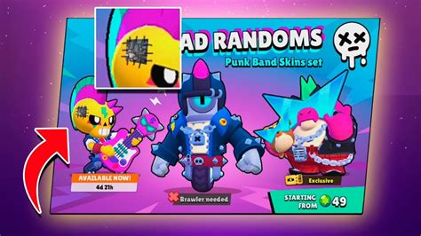 Brawl Stars Bad Randoms Punk Band Skins Set YouTube