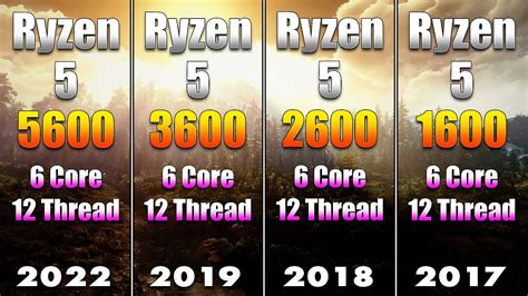 Ryzen 5 5600 Vs Ryzen 5 3600 Vs Ryzen 5 2600 Vs Ryzen 5 1600 Pc Gameplay Tested Youtube