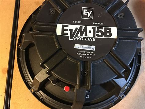 Electro Voice EVM 15B Proline 400 Watt 15 Speaker Reverb