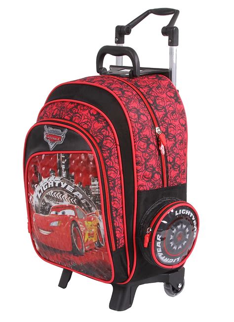 Kit Mochila Escolar Rodinha Carros Rel Mpago Mcqueen Media R