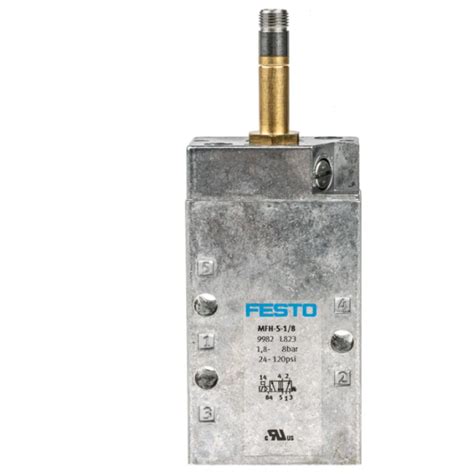 Festo MFH 5 1 8 9982 Pneumatic Single Solenoid Valve 1 8 X5 2 Way