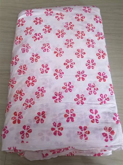 Pink Batik Print Cotton Fabric At Rs Meter Bhattiprolu Guntur