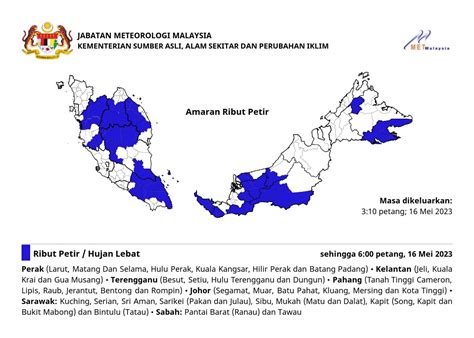 Jabatan Meteorologi Malaysia On Twitter Amaran Ribut Petir