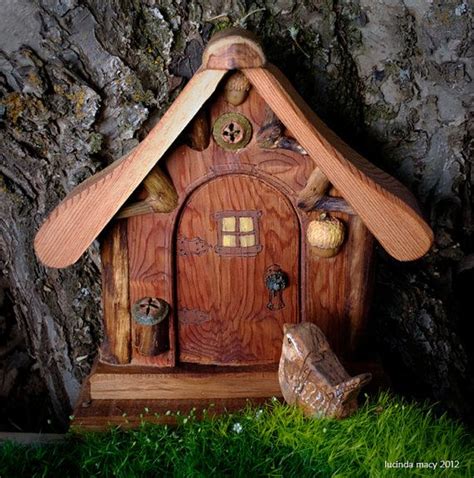 Rustic Gnome Door Made From Natural Cedar By Willodel On Etsy