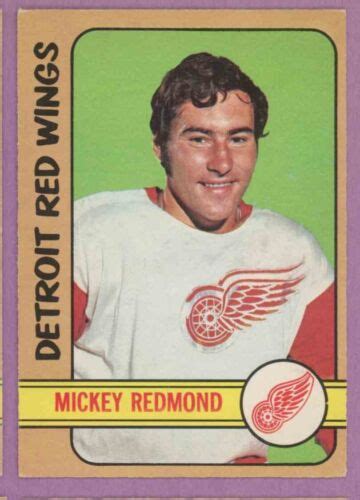 O Pee Chee Detroit Red Wings Mickey Redmond Ex Mt