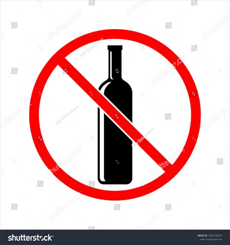 No Alcohol Sign Design Vector Art Stock Vector Royalty Free