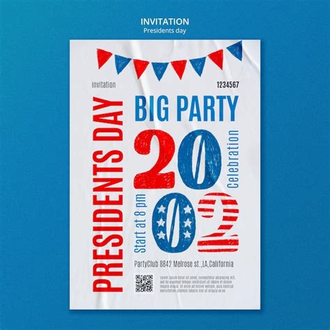 Free PSD | Presidents day invitation template