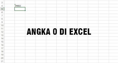 Cara Menyembunyikan Angka 0 Di Excel