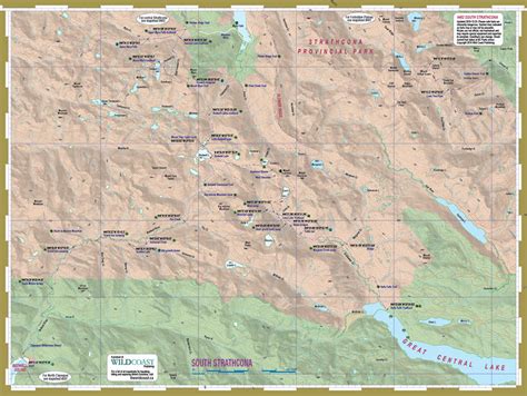 South Strathcona Provincial Park Map/Topographic Trail Mapsheet – Wild ...