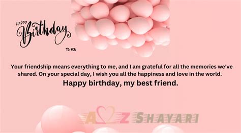 Birthday Shayari For Best Friend In English A2zshayari