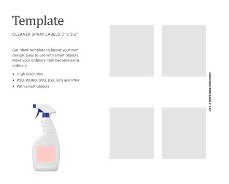 Spray Bottle Label Template