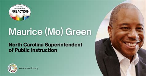 NPE Action endorses Maurice (Mo) Green for NC Superintendent of Public Instruction. - NPE Action