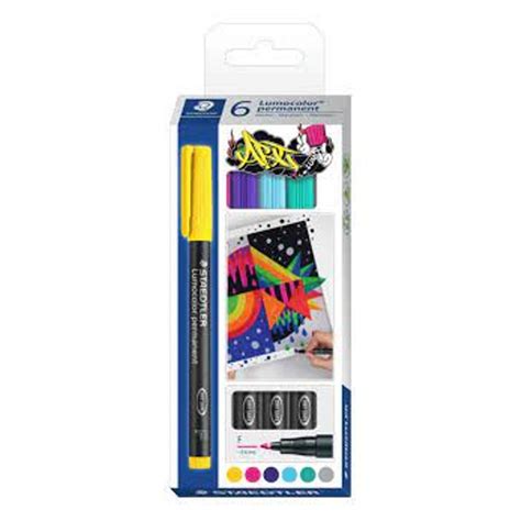 STAEDTLER Lumocolor 318 Pack De 6 Marqueurs Permanents Pointe Fine