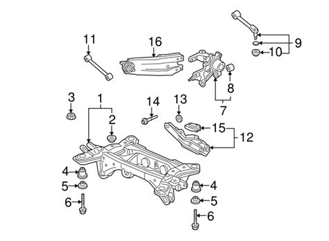 50300 SJC A01 Sub Frame Rear 2006 2014 Honda Ridgeline Honda Car