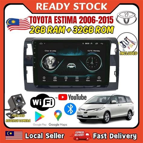 Toyota Estima Android Player Ips Screen Gb Gb Ram Gb