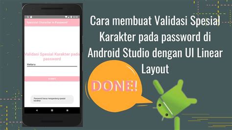 Cara Membuat Validasi Spesial Karakter Pada Password Di Android Studio