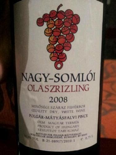 Polgar Matyasfalvi Olaszrizling Vivino US