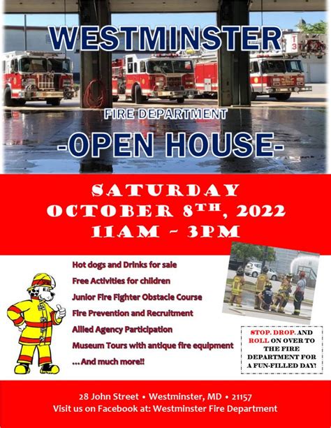 Fire Prevention Week Open House Westminster Volunteer Fire Department