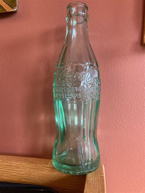 Vintage S Coca Cola Bottle Antique Green Glass Coke Etsy