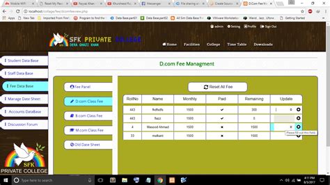 College Management System Using PHP MySQLi With Source Code