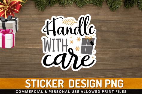 Handle with Care Stickers Design Graphic by Regulrcrative · Creative ...