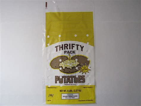 Item No 141 Bag Potato 5 Pound Plastic 1 500 Pack Dimensions 18 Inches Tall X 10 Inches Wide