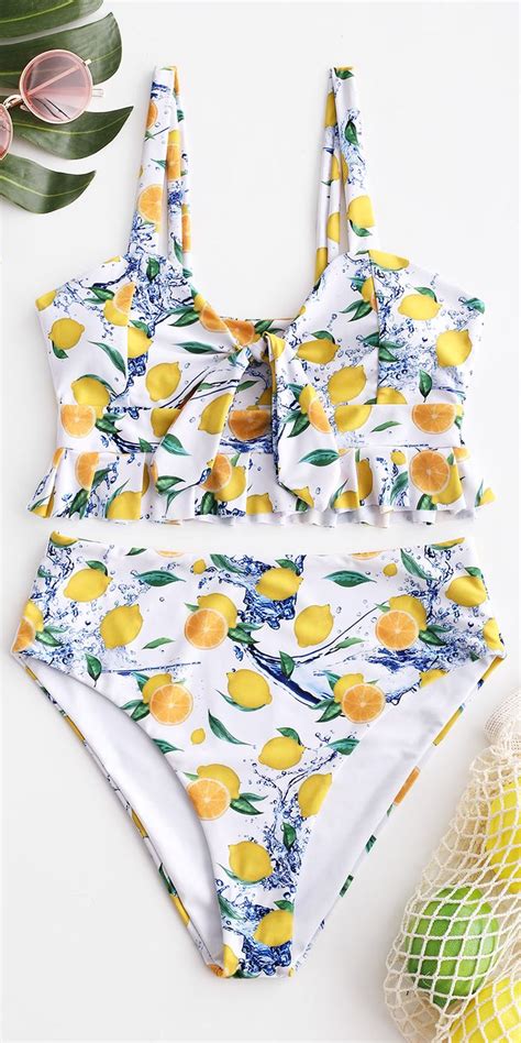 Cute Fruit Print Summer Bathing Suit Swimwear Tankini Swimsuits For Women Summer Bathing