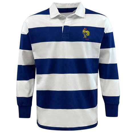 France Vintage Hooped Classic Rugby Jersey / World Rugby Shop