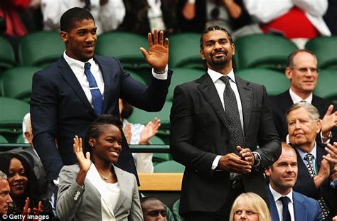 David Haye And Anthony Joshua Snapped At Wimbledon As Past Present And