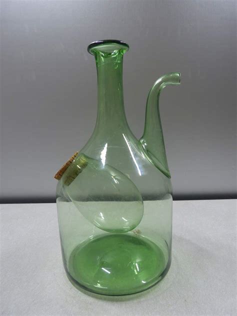 Lot Vintage Italian Green Glass Wine Decanter Consider It Sold By Gwe