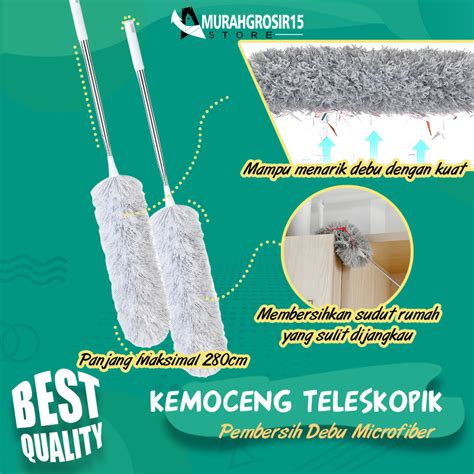 Jual Alat Pembersih Rumah Kemoceng Bulu Microfiber Gagang Panjang