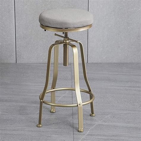 Round Swivel Bar Stools Adjustable Height Stool With Back Counter