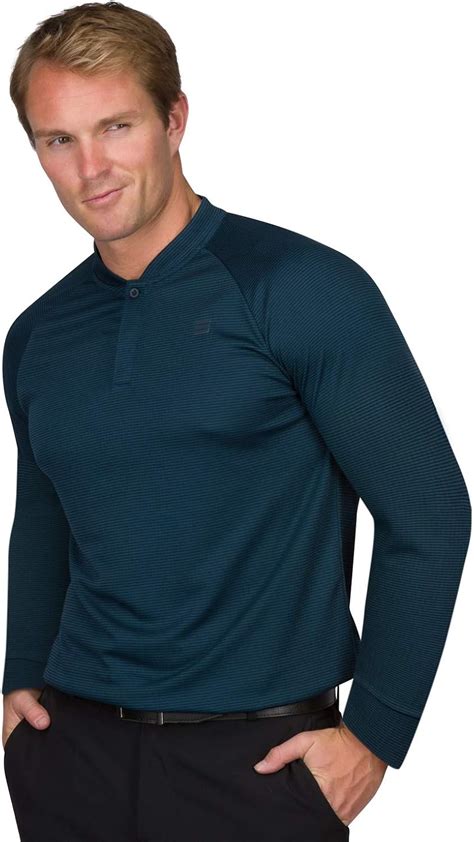 Amazon Dry Fit Long Sleeve Collarless Golf Shirts For Men 4 Way