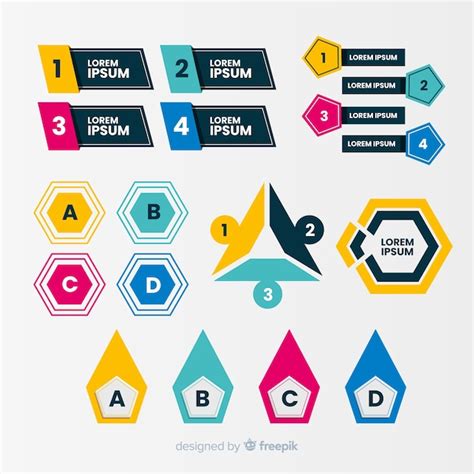 Flat design infographic bullet points Vector | Free Download