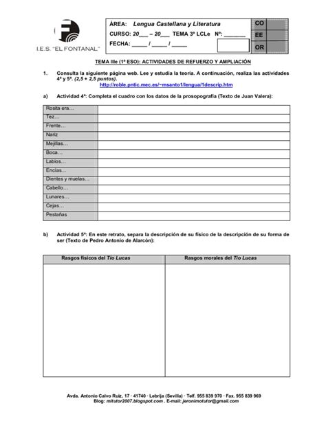 Pdf Actividades De Refuerzo Y AmpliaciÓn 1º Eso Tema 3º Lcle Dokumentips