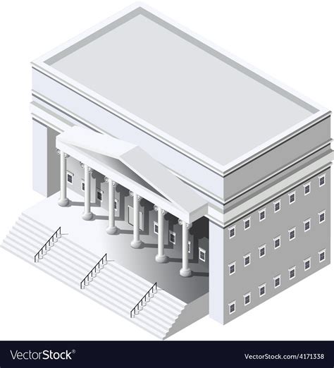 Isometric Government Building Royalty Free Vector Image